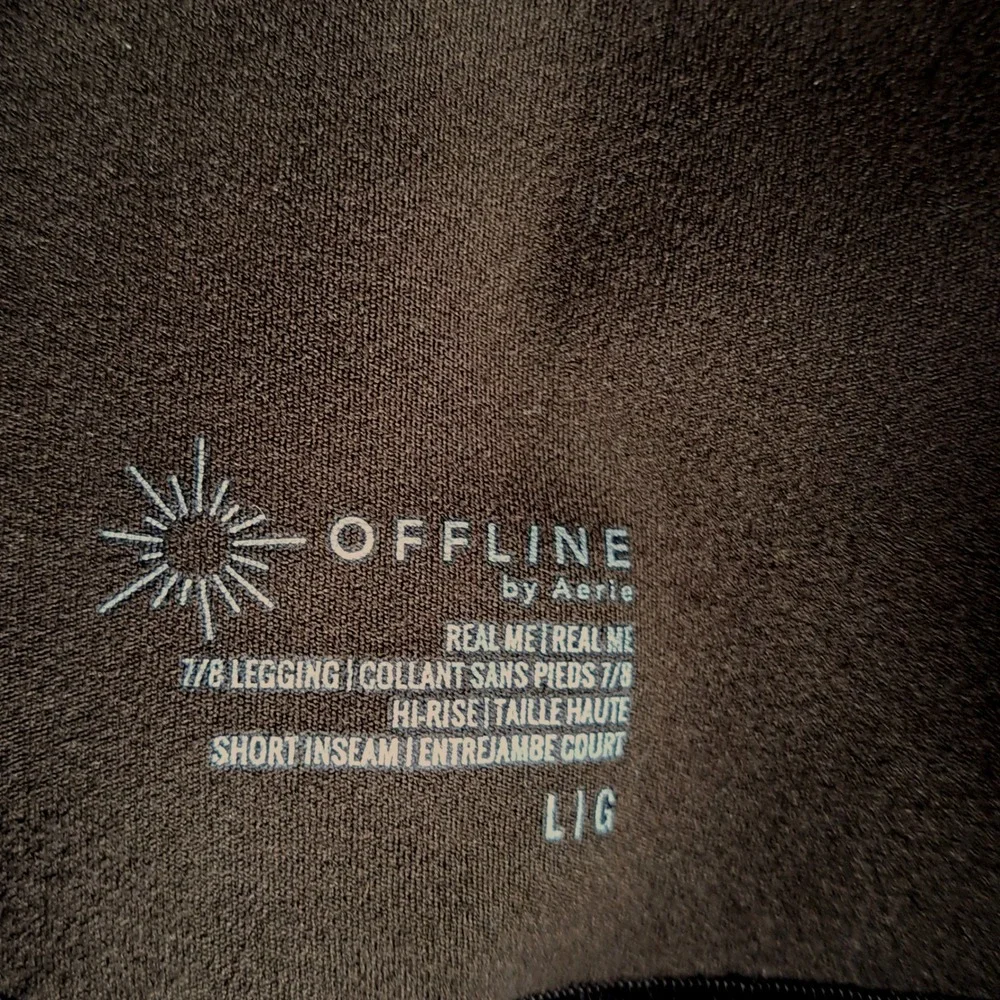 OFFLINE by Aerie Real Me Crossover 7/8 Leggings Women Large Brown High Waisted